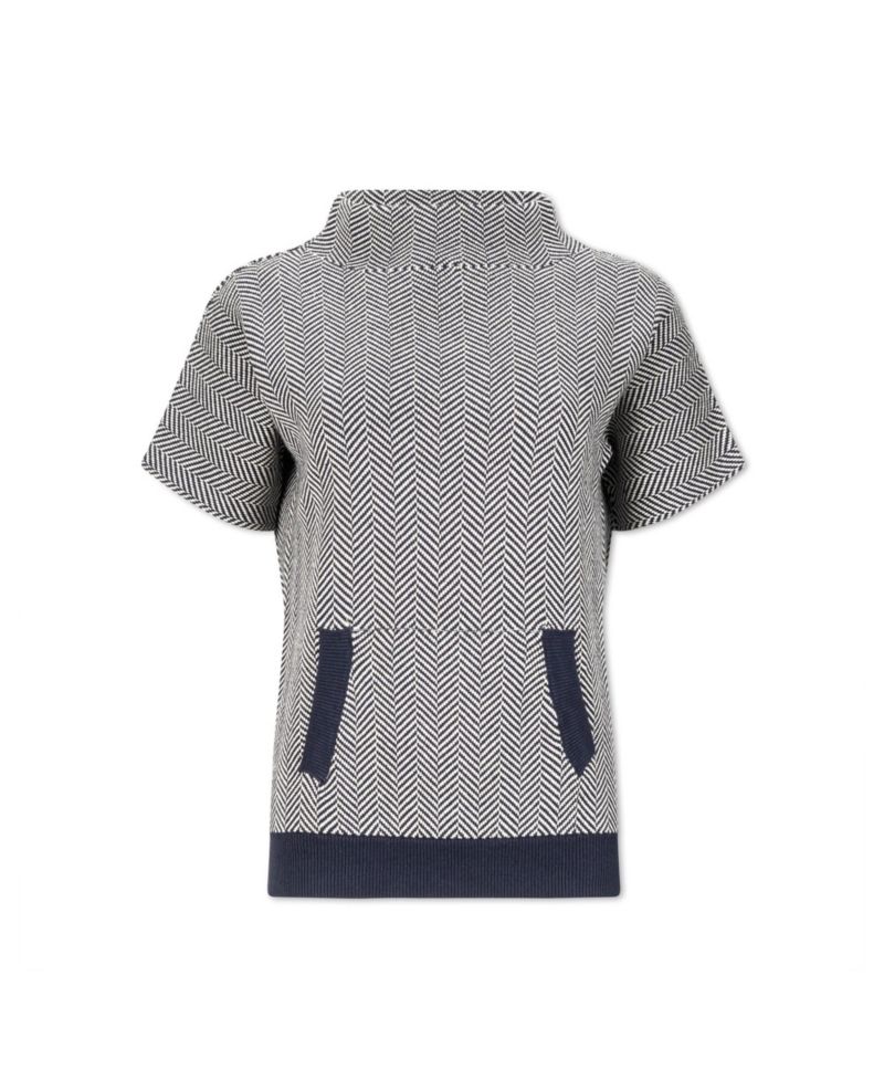 Women's Hope and Henry Short Sleeve Mock Neck Sweater