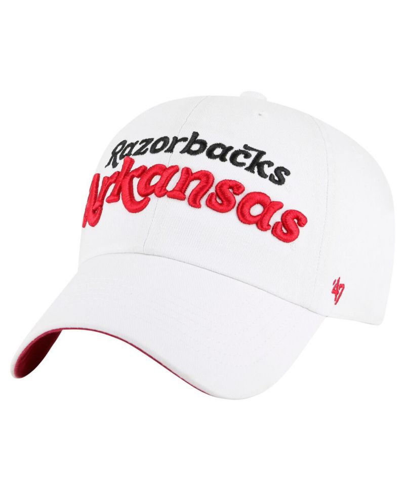 Women's White Arkansas Razorbacks Pensacola Clean Up Adjustable Hat