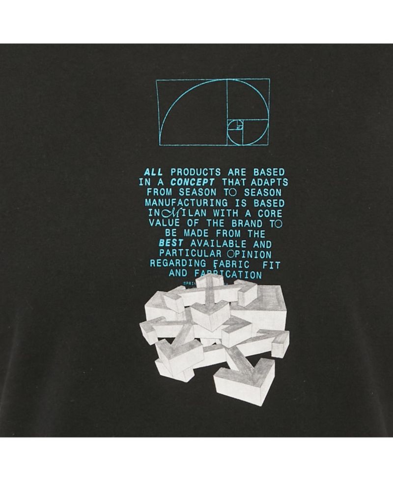 Men's Tape Arrow Print Cotton Crew Neck T-Shirt