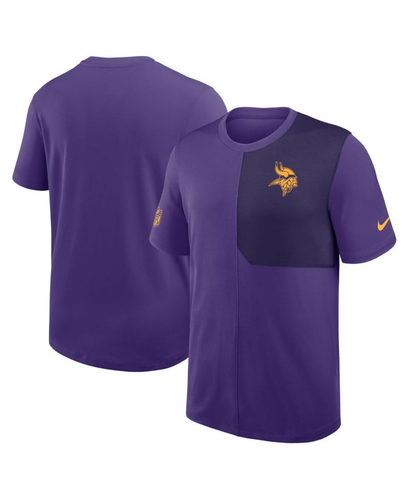 Men's Purple Minnesota Vikings Sideline UV Performance Coach Shirt