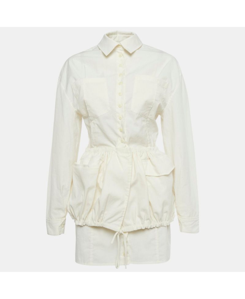Women's Ivory Crepe Layered Le Coup De Soleil Mini Dress