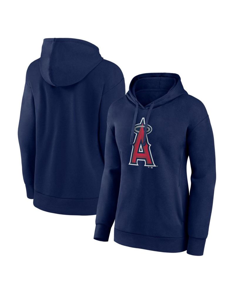Women's Navy Los Angeles Angels Logo Pullover Hoodie