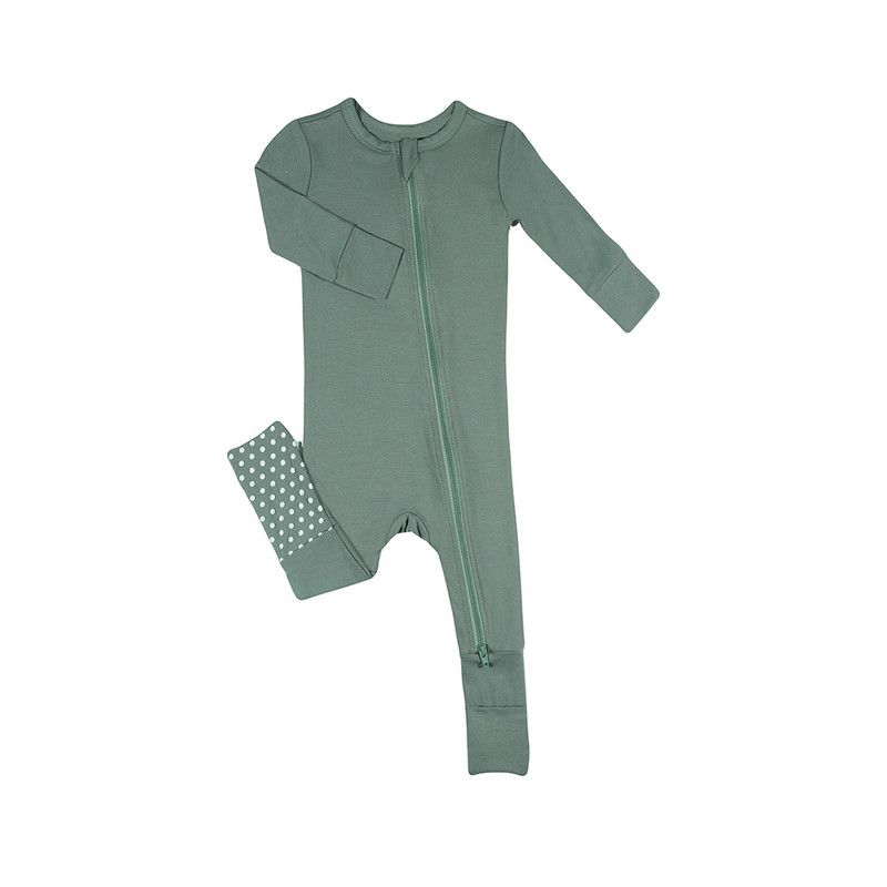 Baby Boys Convertible Romper Fitted Long Sleeve Pajama