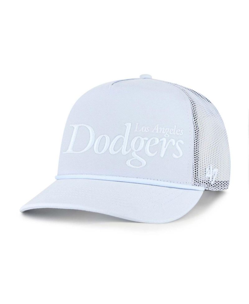 Men's Light Blue Los Angeles Dodgers Foundation Script Hitch Adjustable Trucker Hat