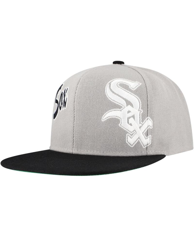 Men's Gray Chicago White Sox Knock Out Panel Snapback Hat