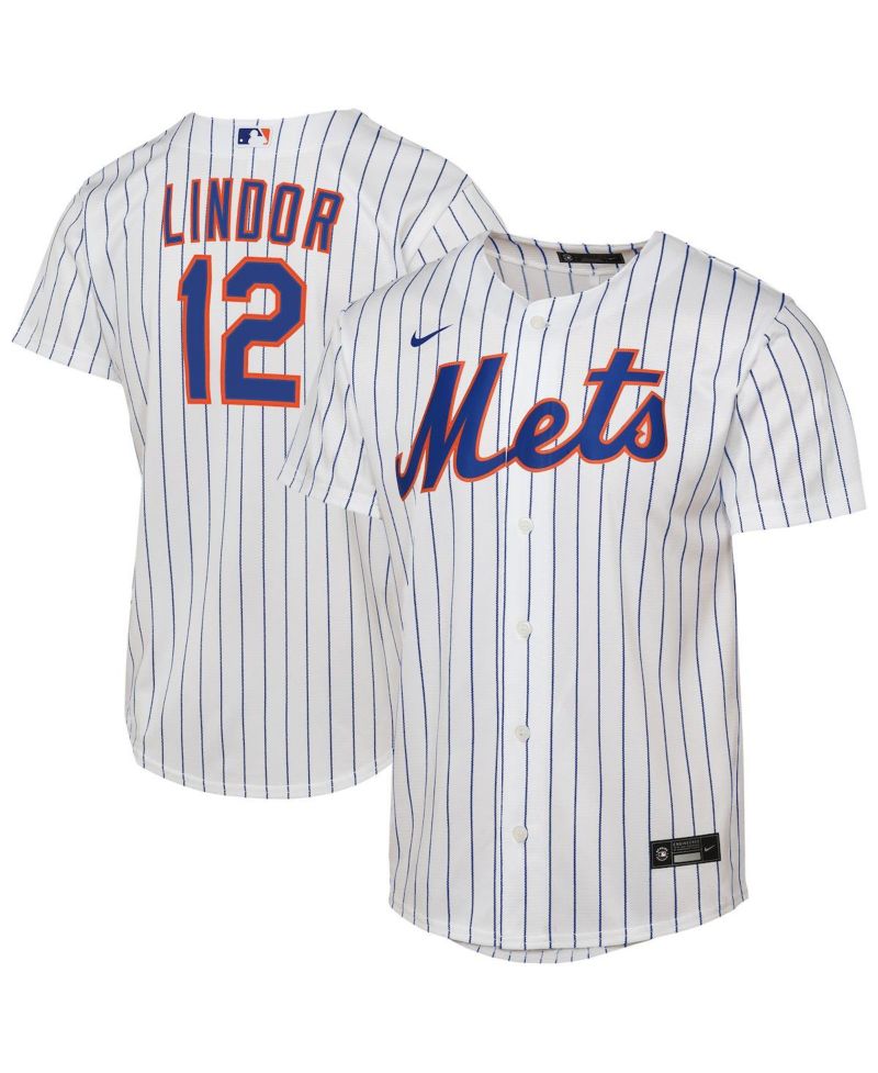 Big Boys and Girls Francisco Lindor White New York Mets Home Replica Player Jersey