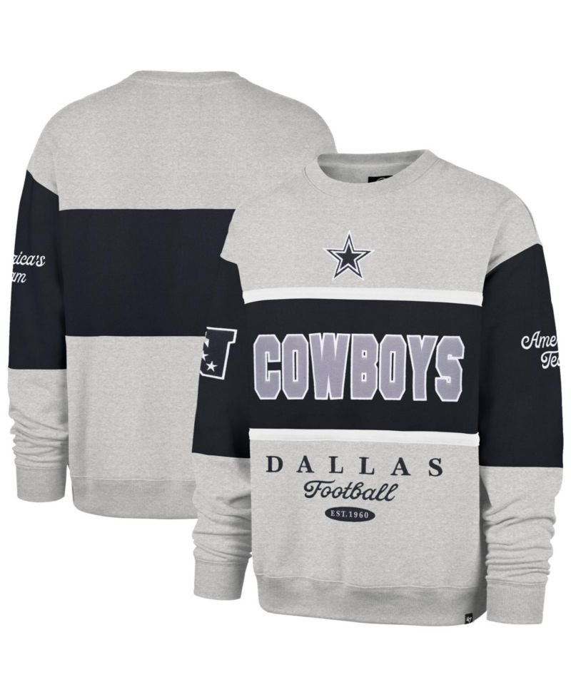 Men's Dallas Cowboys Blockfield Maximalist Oversized Color-Block Crewneck Sweatshirt