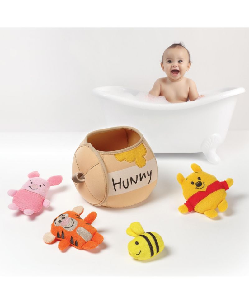 Lambs and Ivy Disney Baby Winnie the Pooh Honey Pot Terry/Neoprene Bath Toy Set