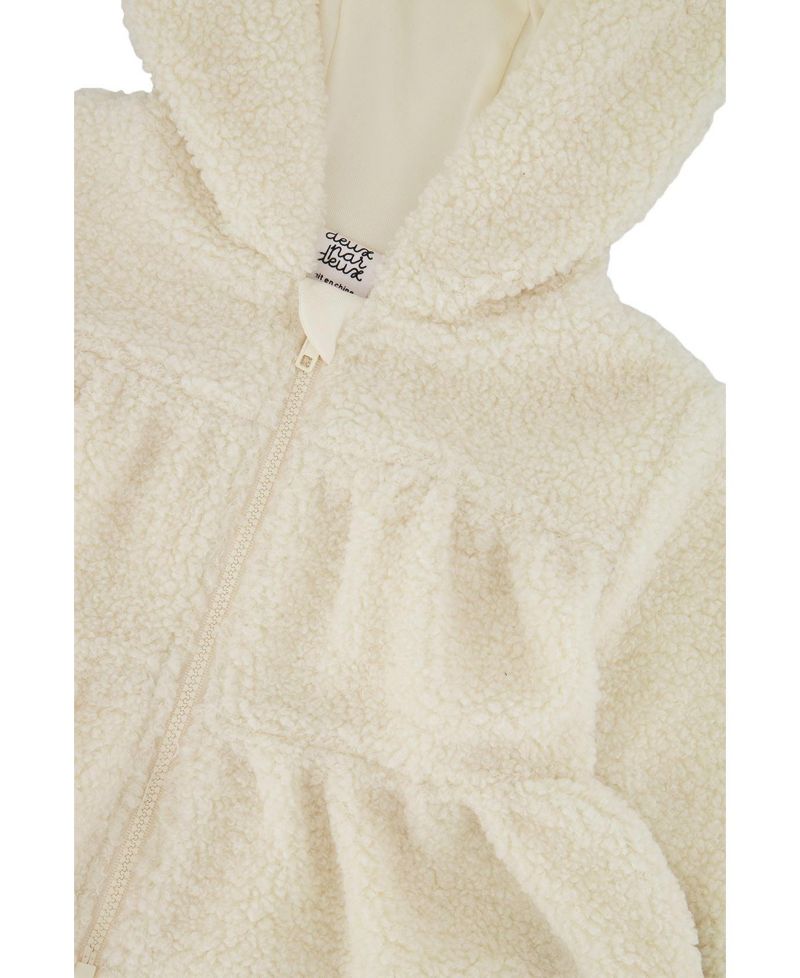 Baby Girls (3M-24M) Hooded Zip Sherpa Jacket