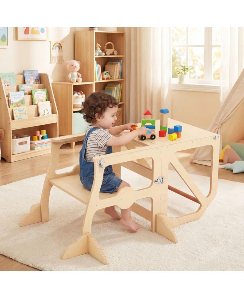 4-in-1 Removable Safety Bar Kids' Step Stool