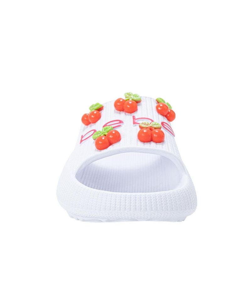 Little Girls Girls EVA Slide - Lightweight Comfy Slide Sandals with Cherry Charms