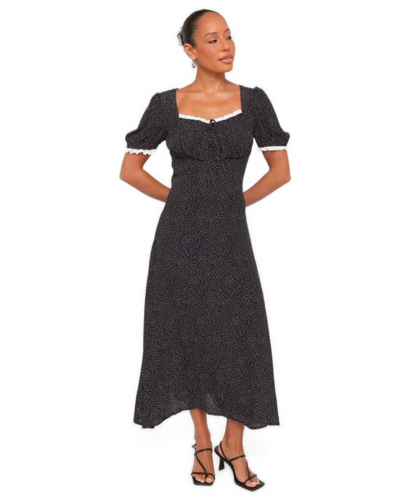 Women's Francine Lace A-Line Sweetheart-Neck Midi Dress