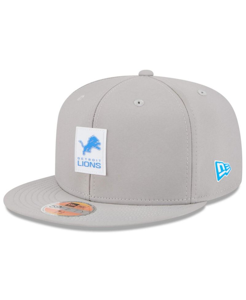 Men's Gray Detroit Lions 2025 Sideline 59FIFTY Fitted Hat
