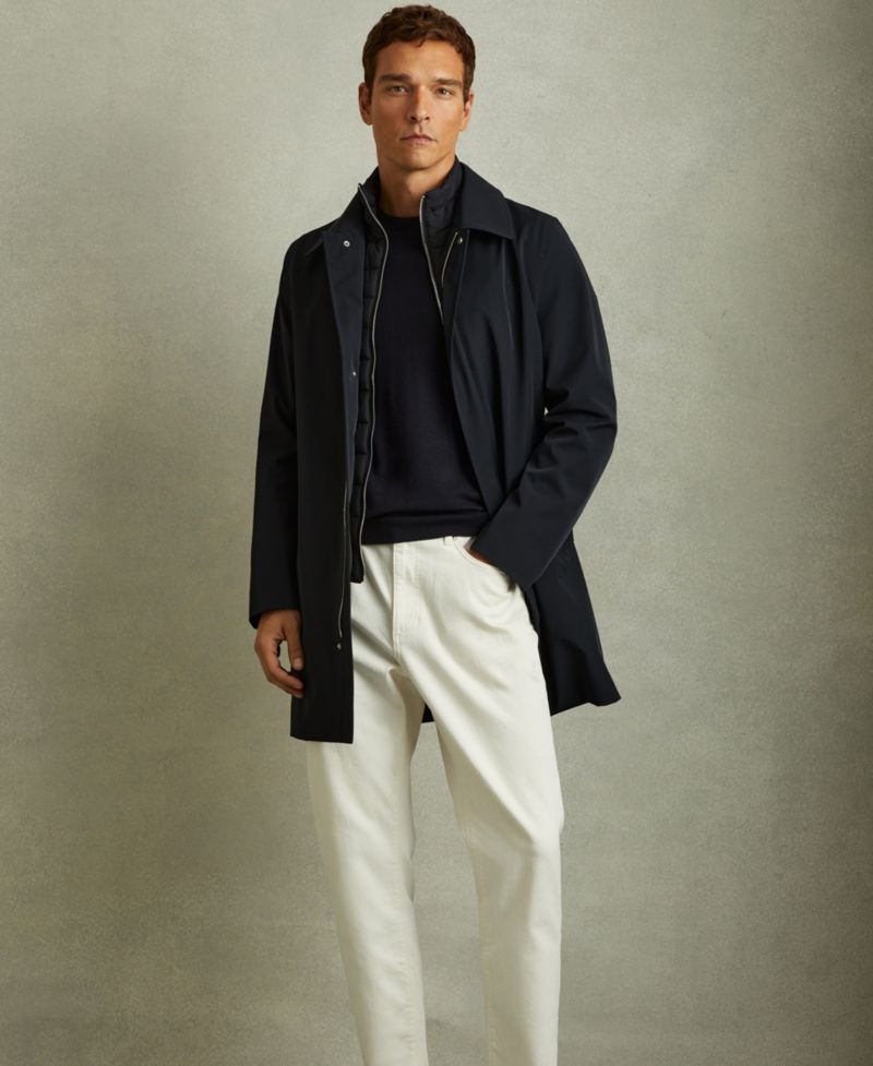 Men's Logan Hybrid Removable Funnel Neck Overcoat