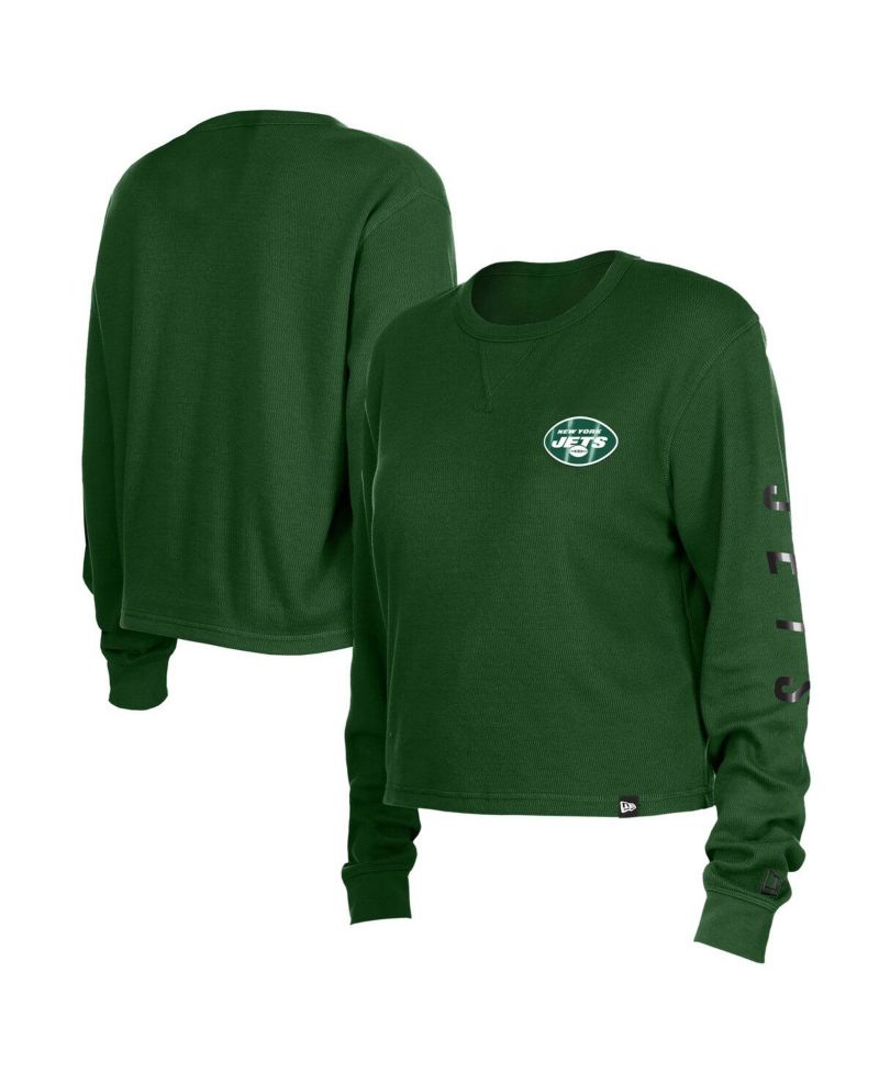 Women's Green New York Jets Sport Night Thermal Long Sleeve T-Shirt