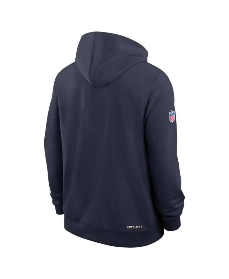 Men's Navy Chicago Bears Sideline Standard Issue Dri-FIT Full-Zip Hoodie