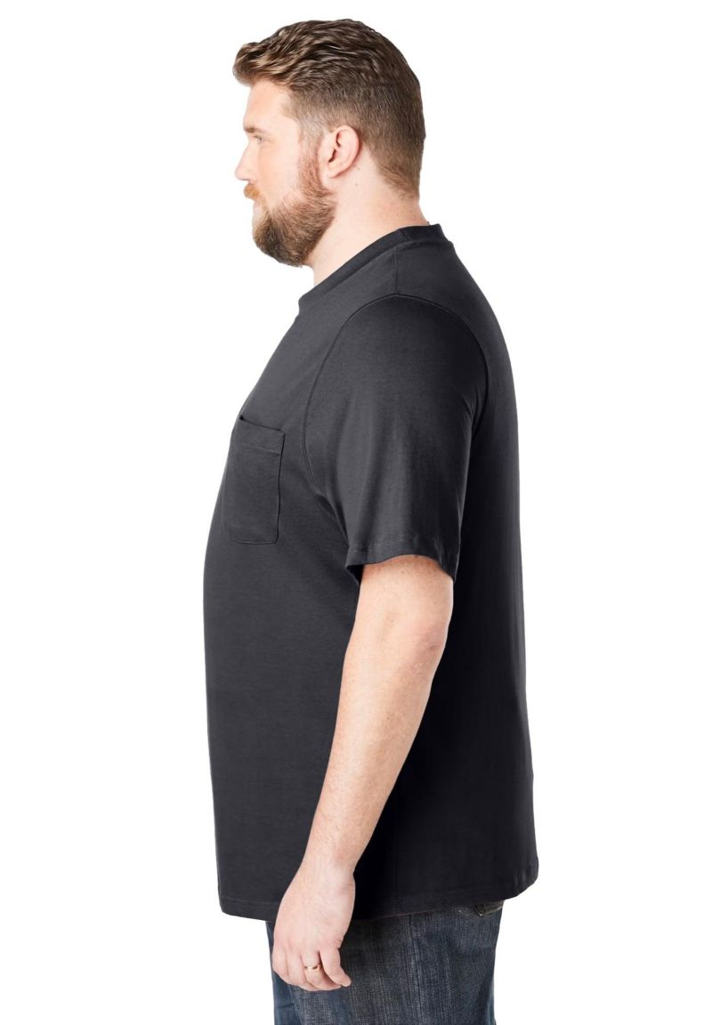Men's by KingSize Heavyweight Pocket Crewneck T-Shirt