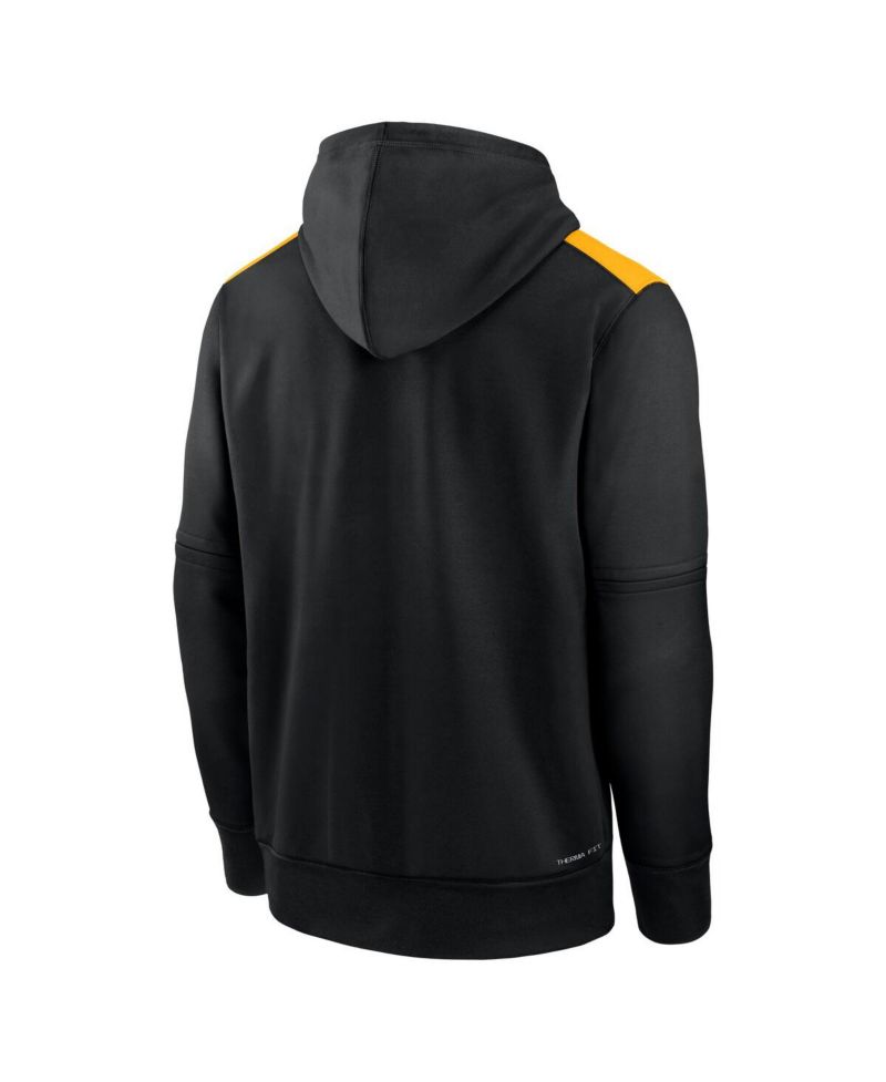 Men's Black Pittsburgh Pirates Authentic Collection Performance Pullover Hoodie