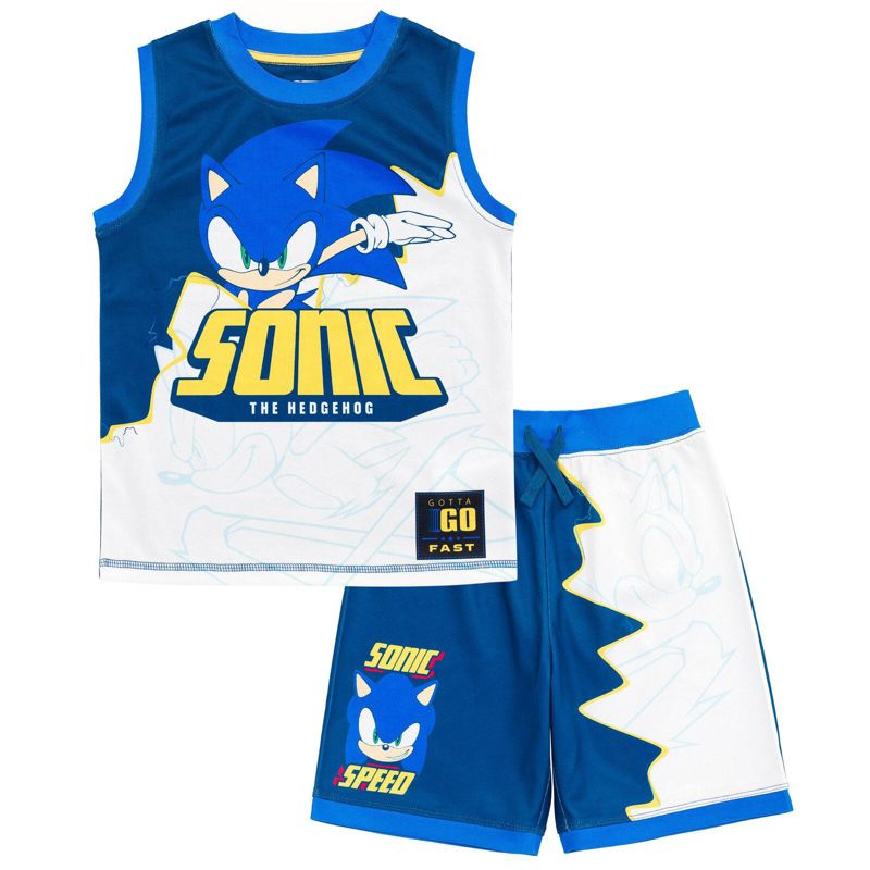 Boys 4-20 Sizes Sonic the Hedgehog Athletic 2-Piece Tank Top and Shorts Set