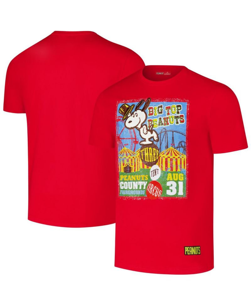 Men's Red Peanuts Circus T-Shirt