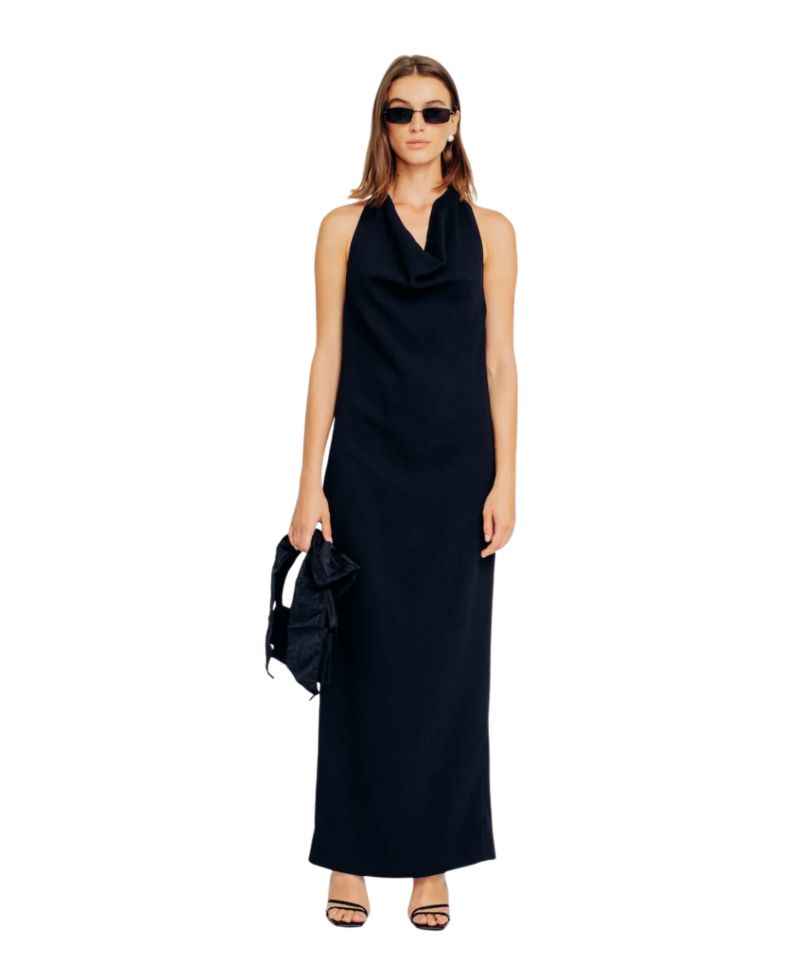 Women's Rachel Cowl-Neck Sleeveless Braided-Back Dress