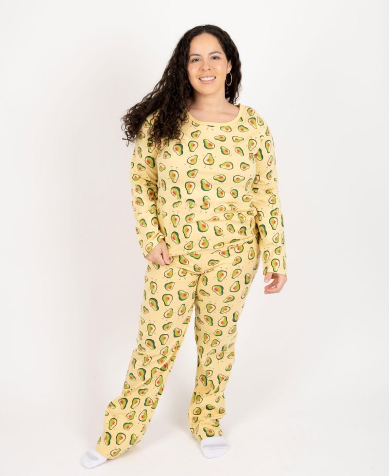 Women's Matching Family Two-Piece Cotton Long Sleeve Loose Fit Pajamas