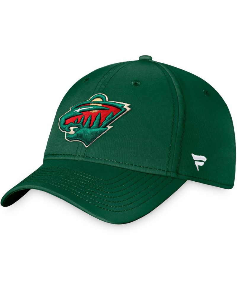 Men's Green Minnesota Wild Team Core Primary Logo Flex Hat