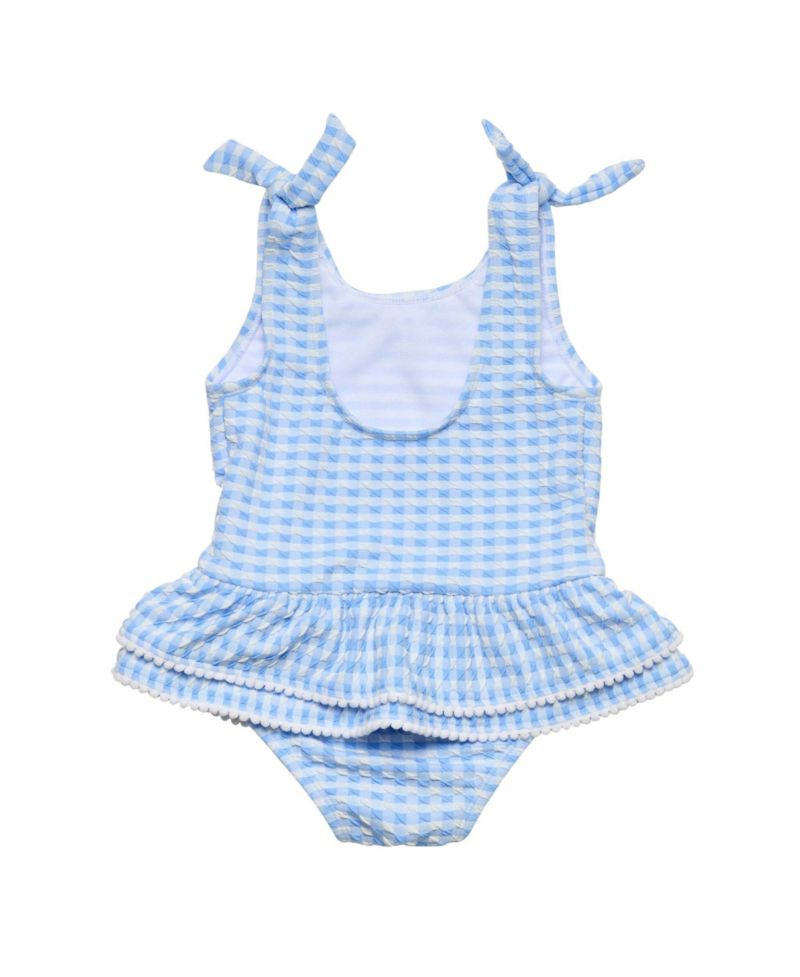 Little Girls Seaside Gingham Skirt Swimsuit