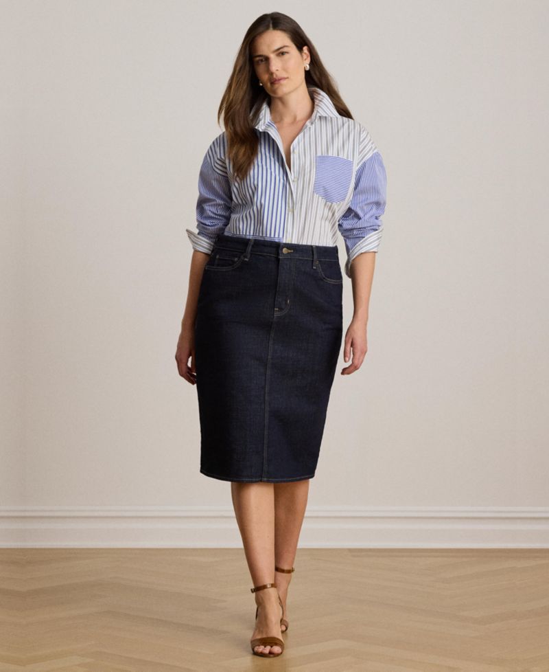 Denim Pencil Skirt