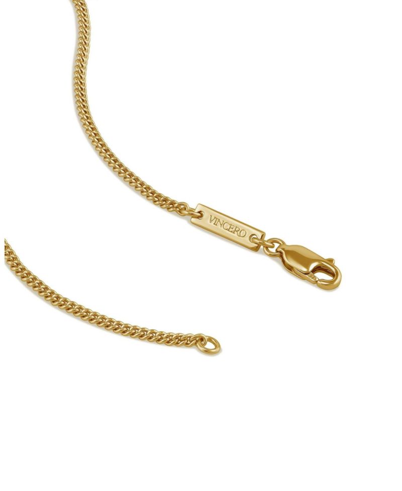 Men's Compass Pendant Necklace - Gold 22" Chain