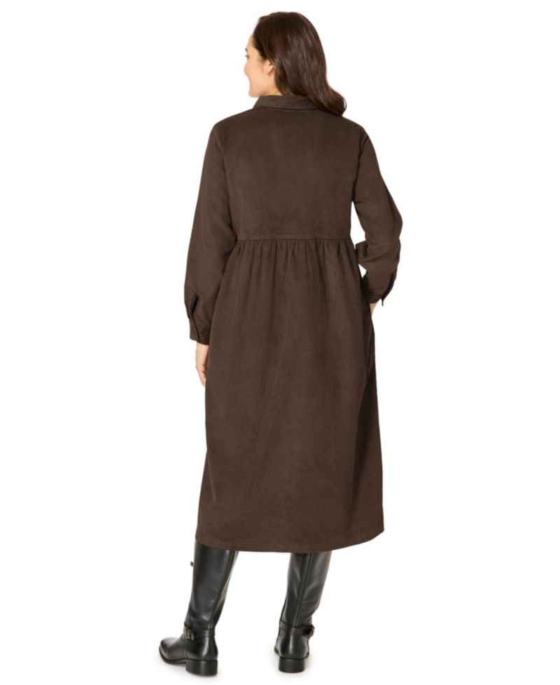 Women's Within Button Front Corduroy Dress