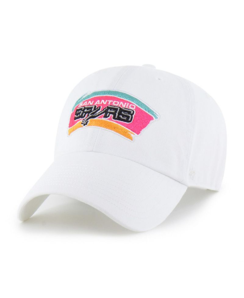 Men's White San Antonio Spurs Hardwood Classics Clean Up Adjustable Hat