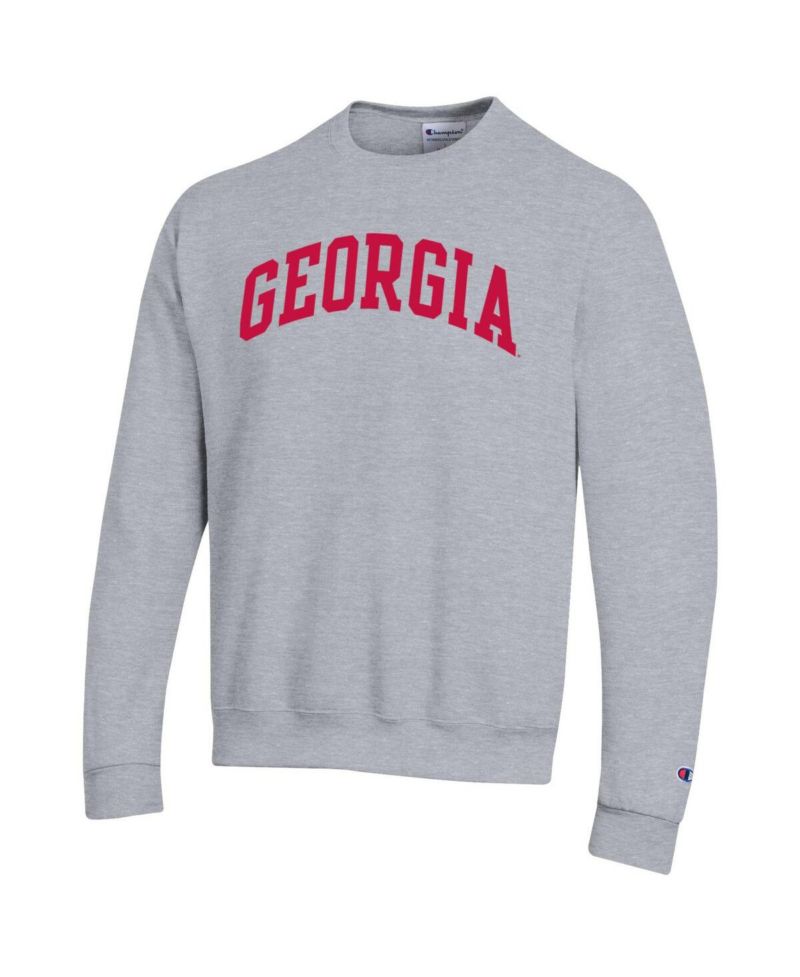 Men's Red Georgia Bulldogs Basic Arch Fleece Pullover Sweatshirt