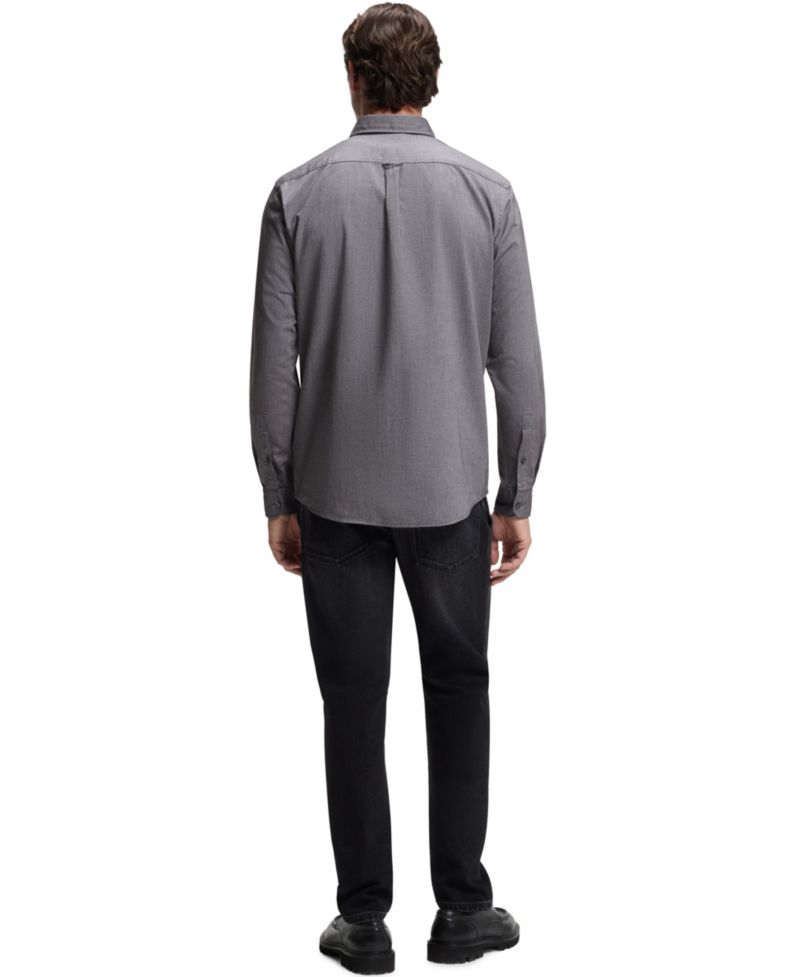 Men's Oxford Cotton Regular-Fit Button-Down Dress Shirt