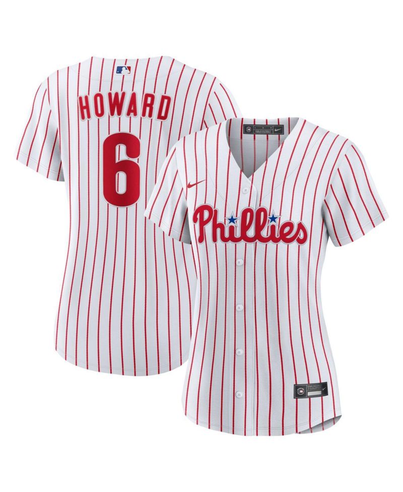 Women's Ryan Howard White Philadelphia Phillies Replica Jersey