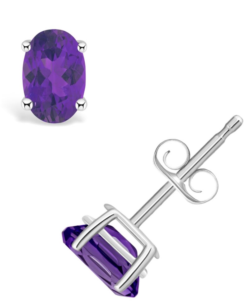 Amethyst (7/8 ct. t.w.) Stud Earrings in 14K Yellow Gold or 14K White Gold