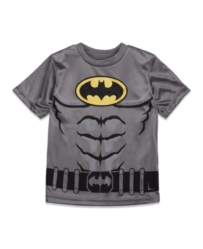 Big Boys Justice League Athletic Pullover T-Shirt and Mesh Shorts Outfit Set