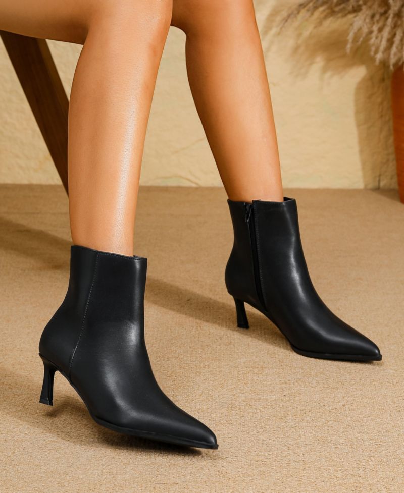 Women's Adina Pointed Toe Kitten Heel Ankle Boots