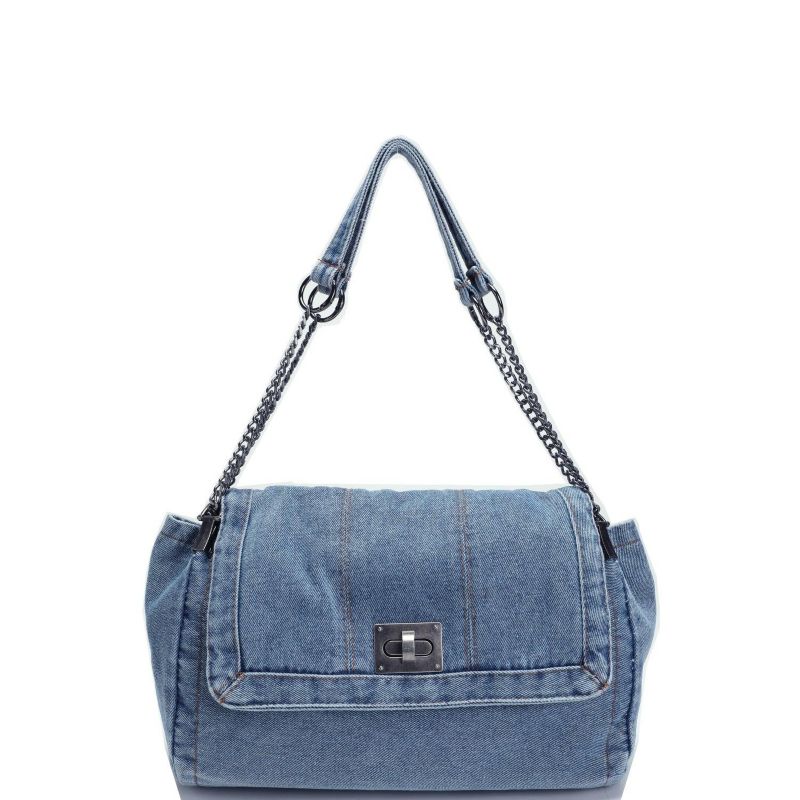 Women's Astra Chain Flap Shoulder Bag, Crossbody Bag, Soft Handbag