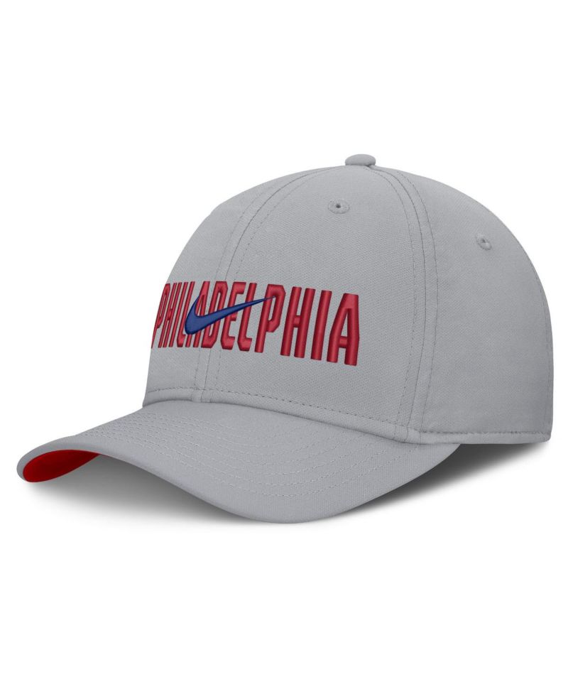 Men's Gray Philadelphia Phillies Primetime Rise Dri-FIT Flex Hat