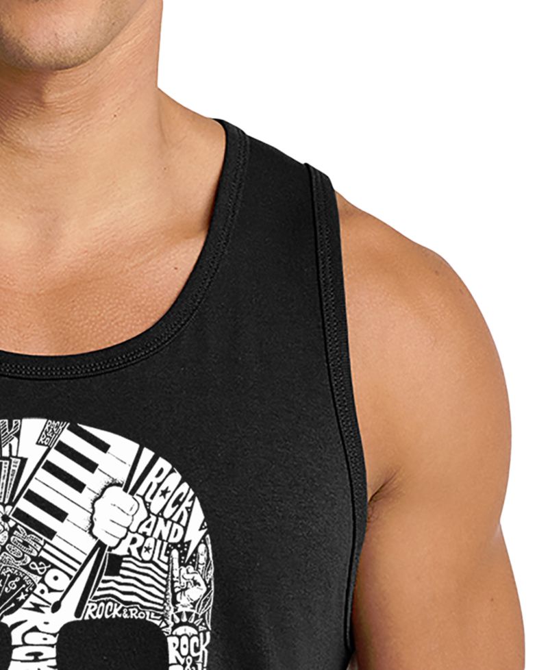 Men's Skull Music Collage Tank Top