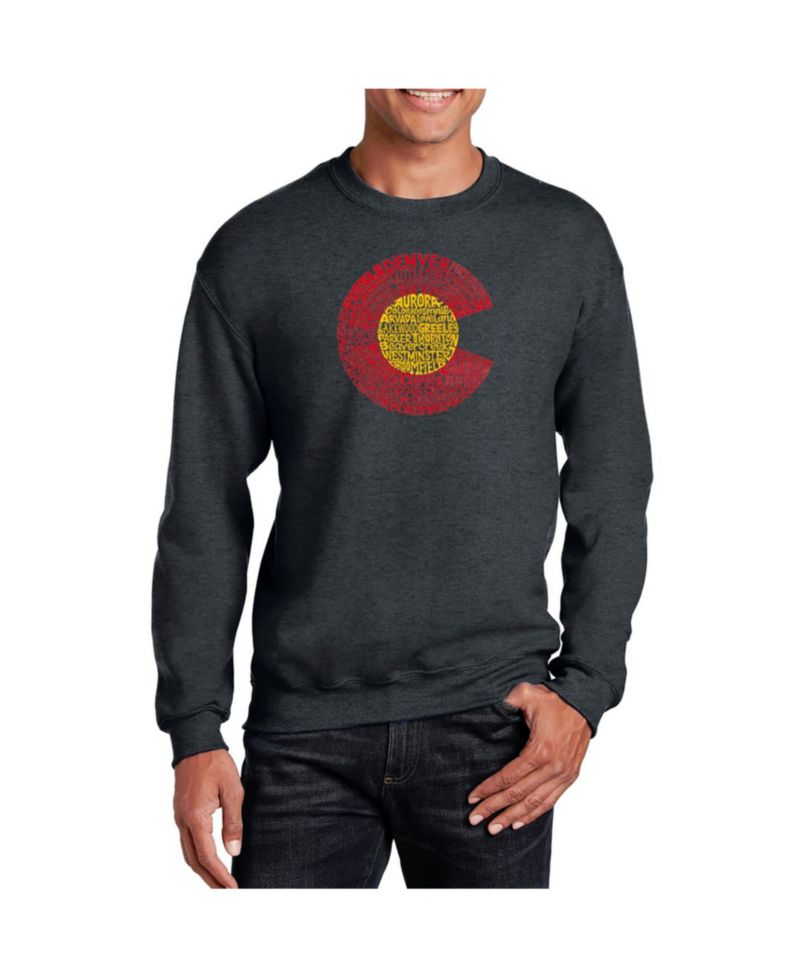 Men's Word Art Colorado Crewneck Sweatshirt