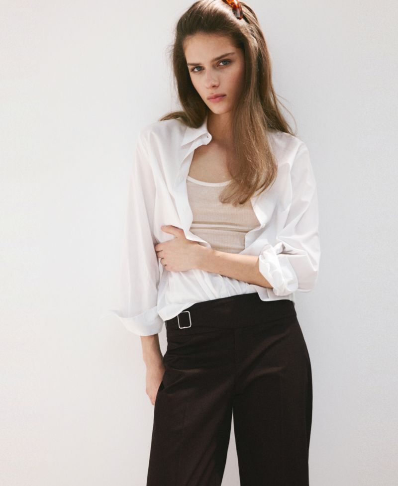 Women's Belt Straight-Fit Pants