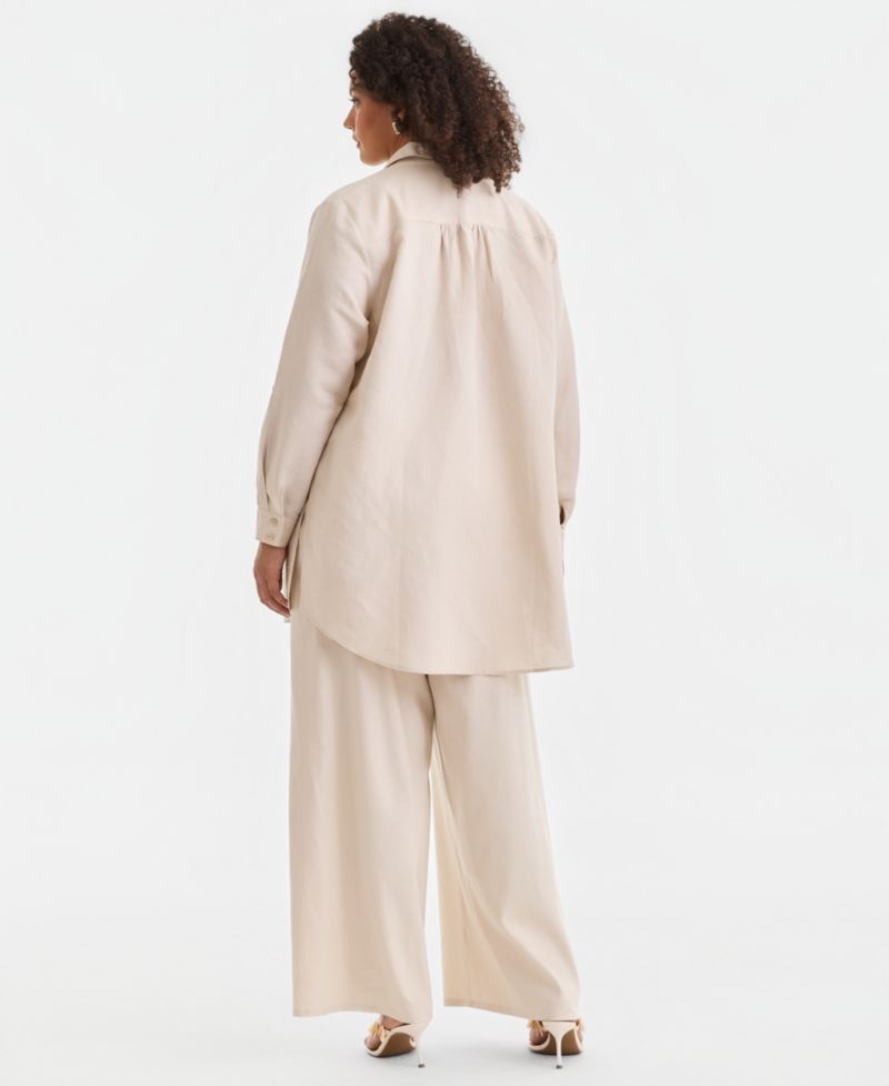 Plus Size Pull-On Wide-Leg Pants