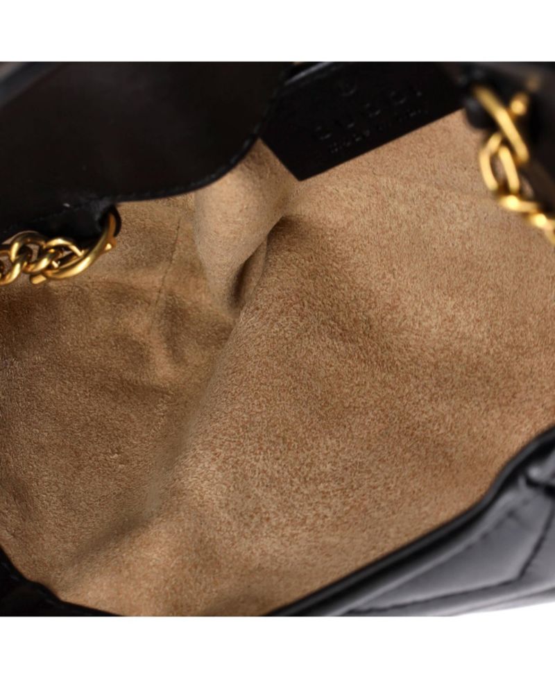 Super Mini GG Marmont Flap Bag Matelasse Leather