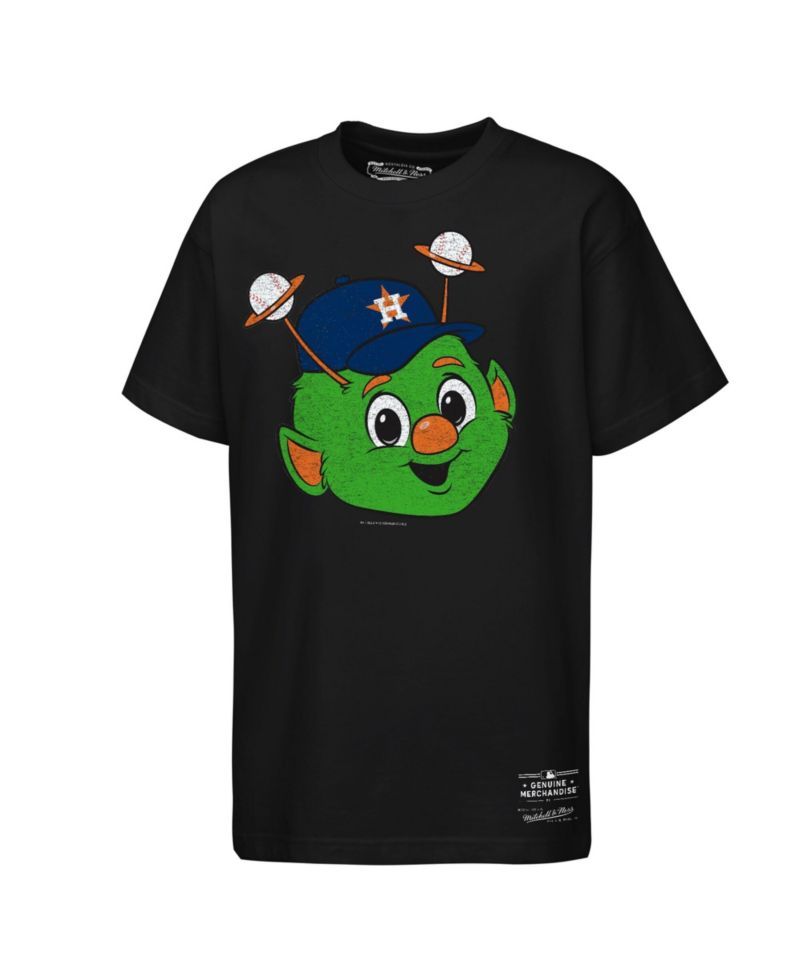 Big Boys and Girls Black Houston Astros Big Face Mascot T-Shirt