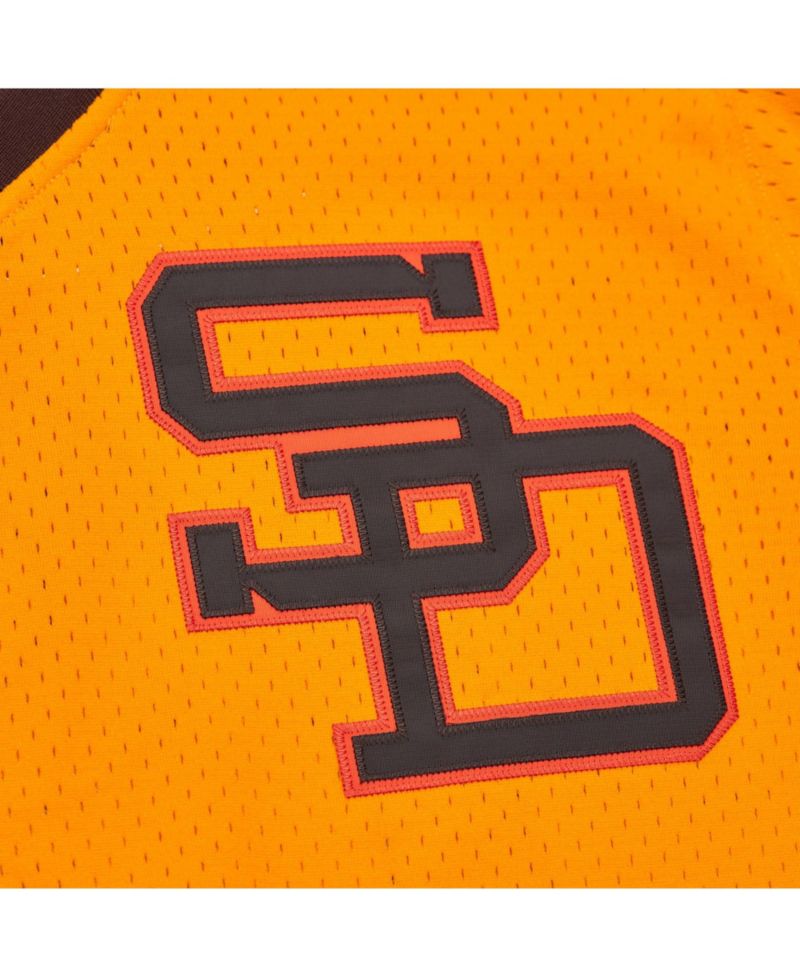 Men's Tony Gwynn Gold San Diego Padres Big Tall Cooperstown Mesh Batting Practice Jersey