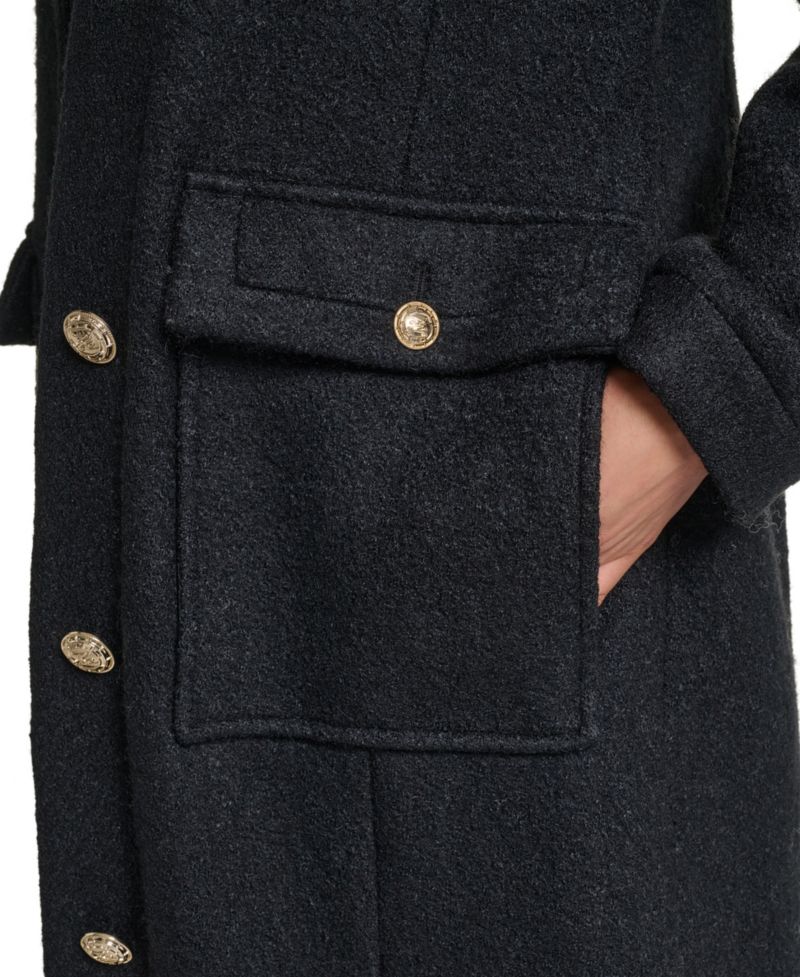 Women's Wool-Blend Long Colorblock Coat