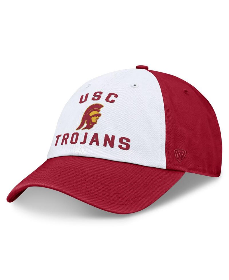 Men's White/Cardinal USC Trojans Heritage Weston Adjustable Hat