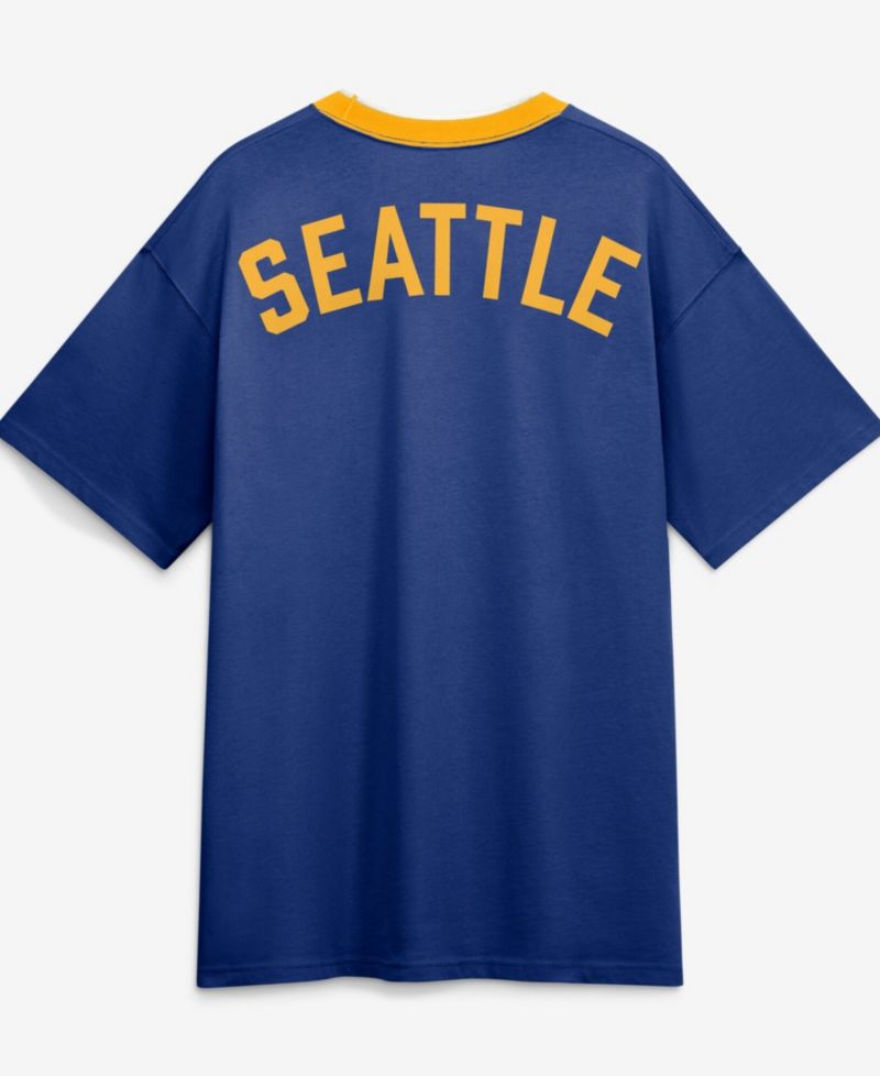 Men's Royal Seattle Mariners Cooperstown Collection Ringer T-Shirt